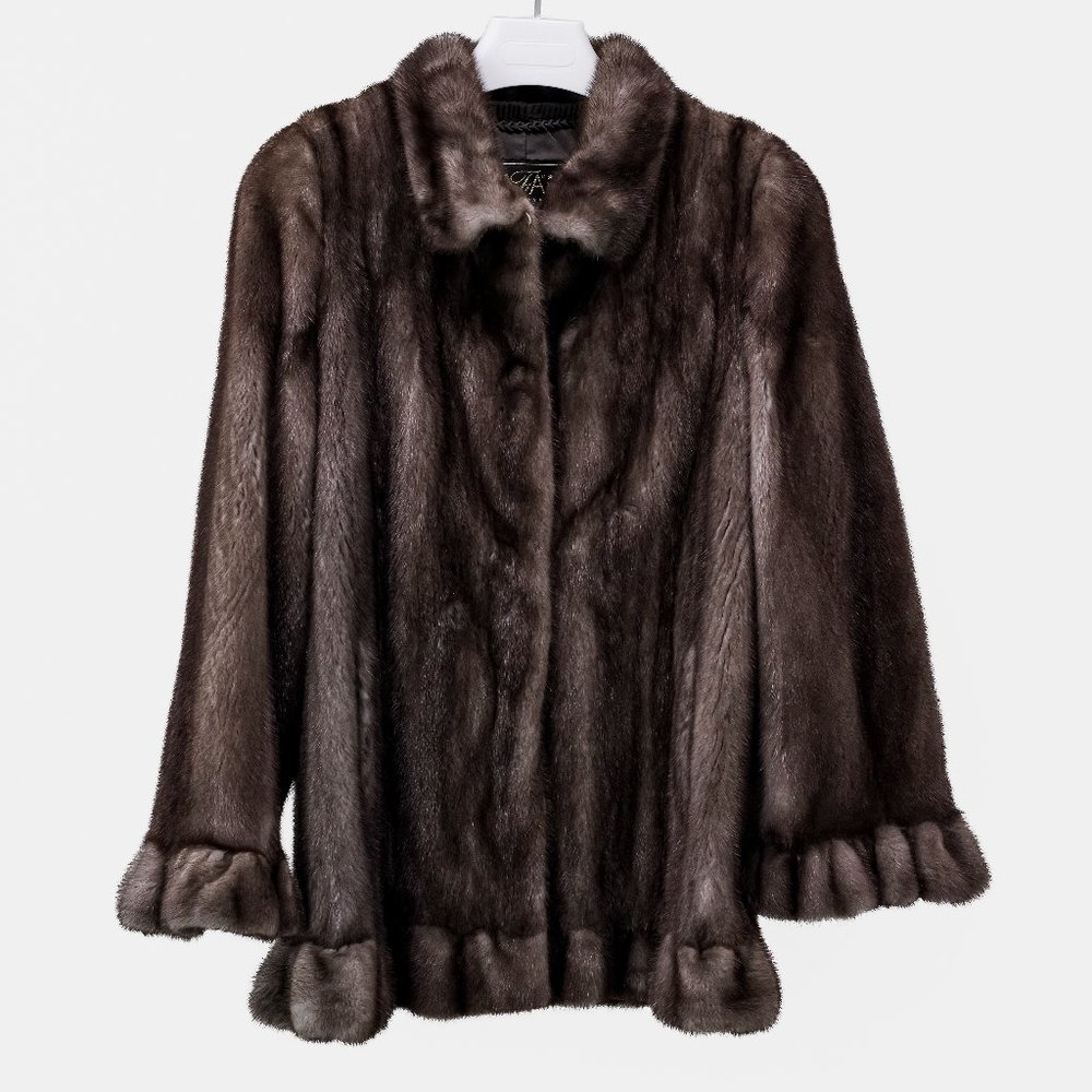 NAFA Smoke Grey Mink Fur Coat